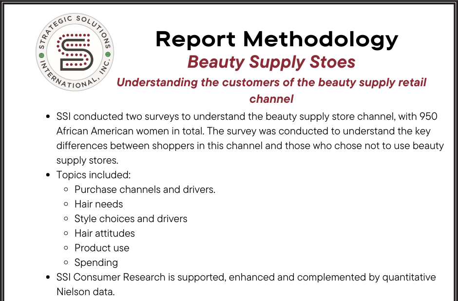 Beauty Supply Stores:  Understanding the Customers at the Beauty Supply Retail Channel