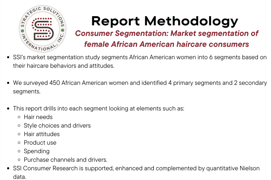 Consumer Segmentation: Market Segmentation of Female African American Haircare Consumers